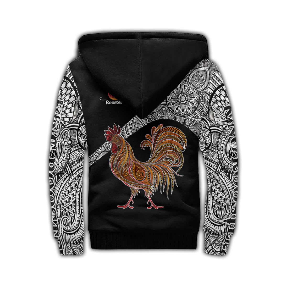 Rooster King Tribal Pattern All Over Printed Unisex Deluxe Hoodie ML
