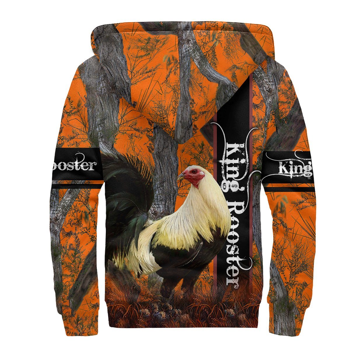 Rooster King Camo All Over Printed Unisex Deluxe Hoodie ML