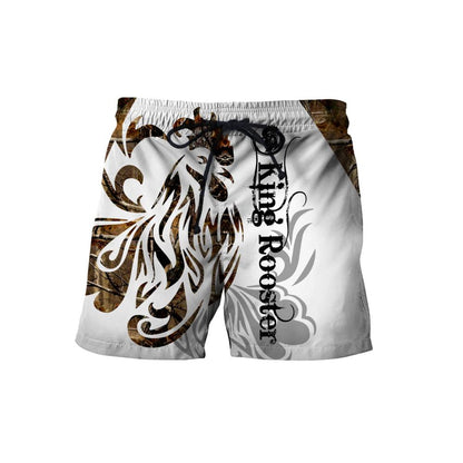 Rooster King Camo Tattoo All Over Printed Unisex Deluxe Hoodie ML