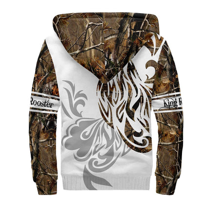 Rooster King Camo Tattoo All Over Printed Unisex Deluxe Hoodie ML