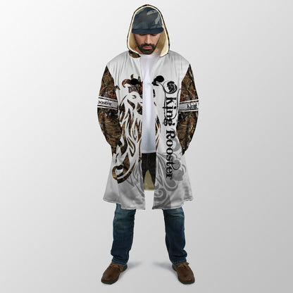 Rooster King Camo Tattoo All Over Printed Unisex Deluxe Hoodie ML