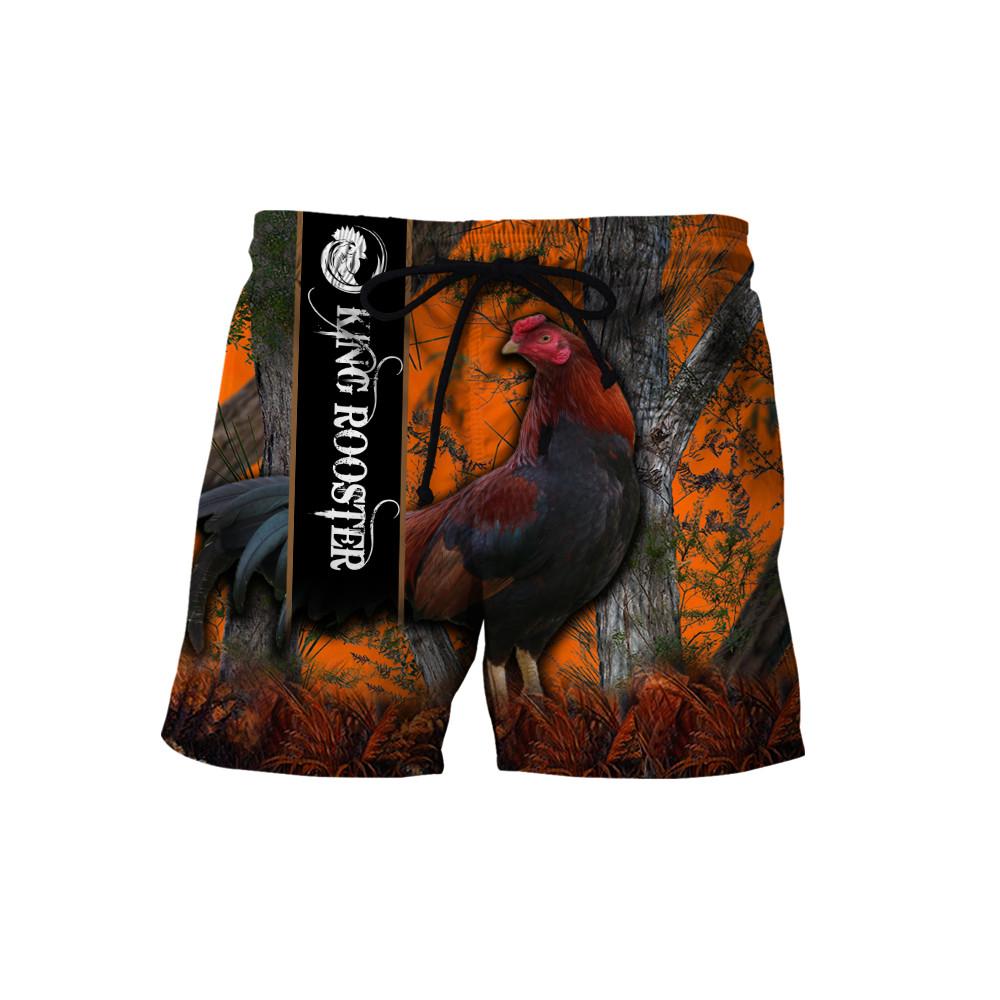 Rooster King II Camo All Over Printed Unisex Deluxe Hoodie ML