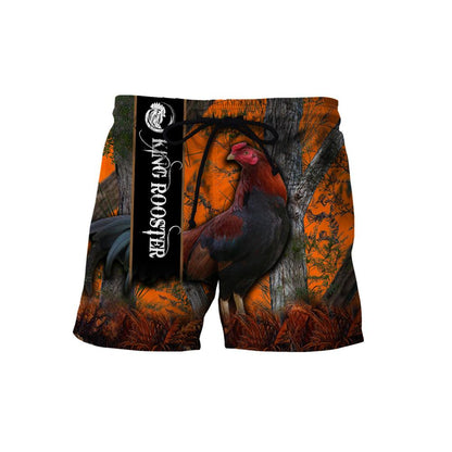 Rooster King II Camo All Over Printed Unisex Deluxe Hoodie ML