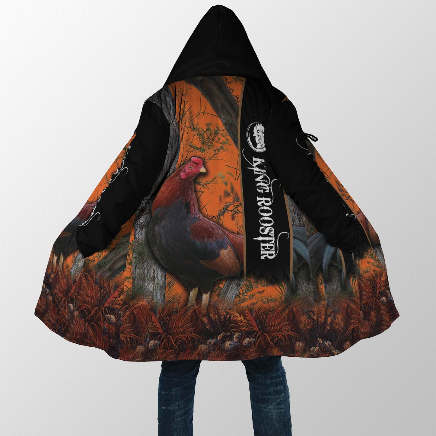 Rooster King II Camo All Over Printed Unisex Deluxe Hoodie ML