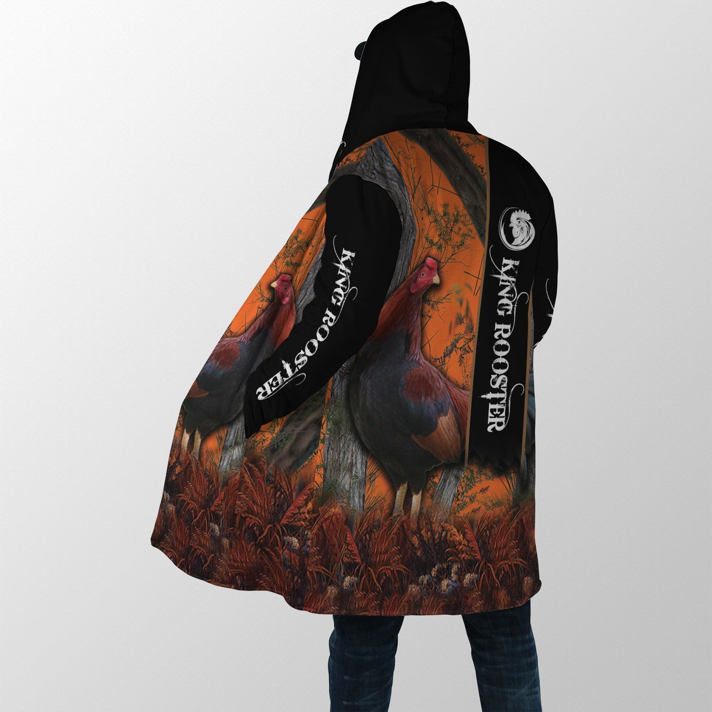 Rooster King II Camo All Over Printed Unisex Deluxe Hoodie ML