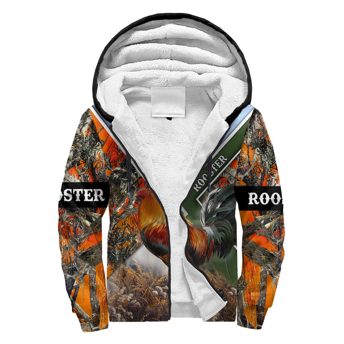 Rooster Lover All Over Printed Unisex Deluxe Hoodie ML