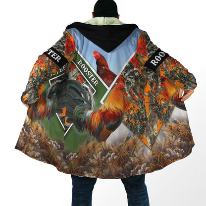 Rooster Lover All Over Printed Unisex Deluxe Hoodie ML