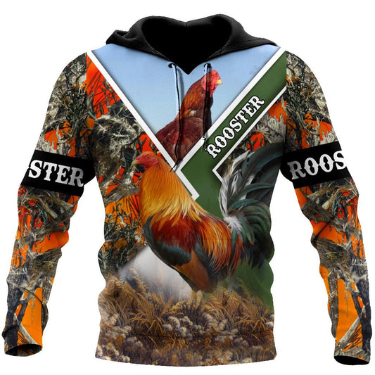 Rooster Lover All Over Printed Unisex Deluxe Hoodie ML