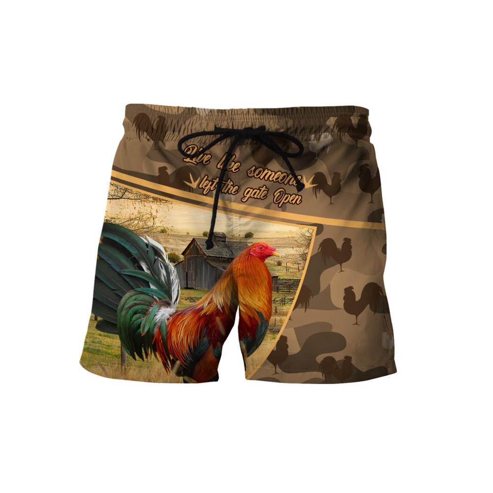 Love Rooster All Over Printed Unisex Deluxe Hoodie ML