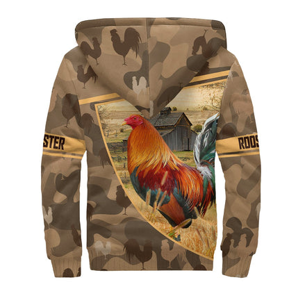 Love Rooster All Over Printed Unisex Deluxe Hoodie ML