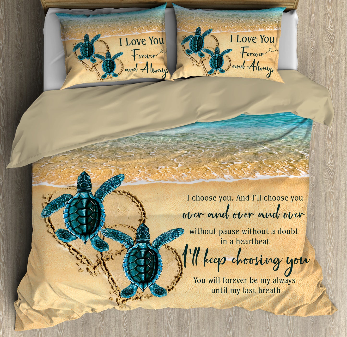 Turtle Couple Bedding Set TNA10152003