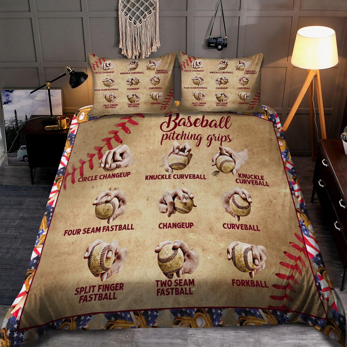 Baseball Playing Bedding Set MH1510202
