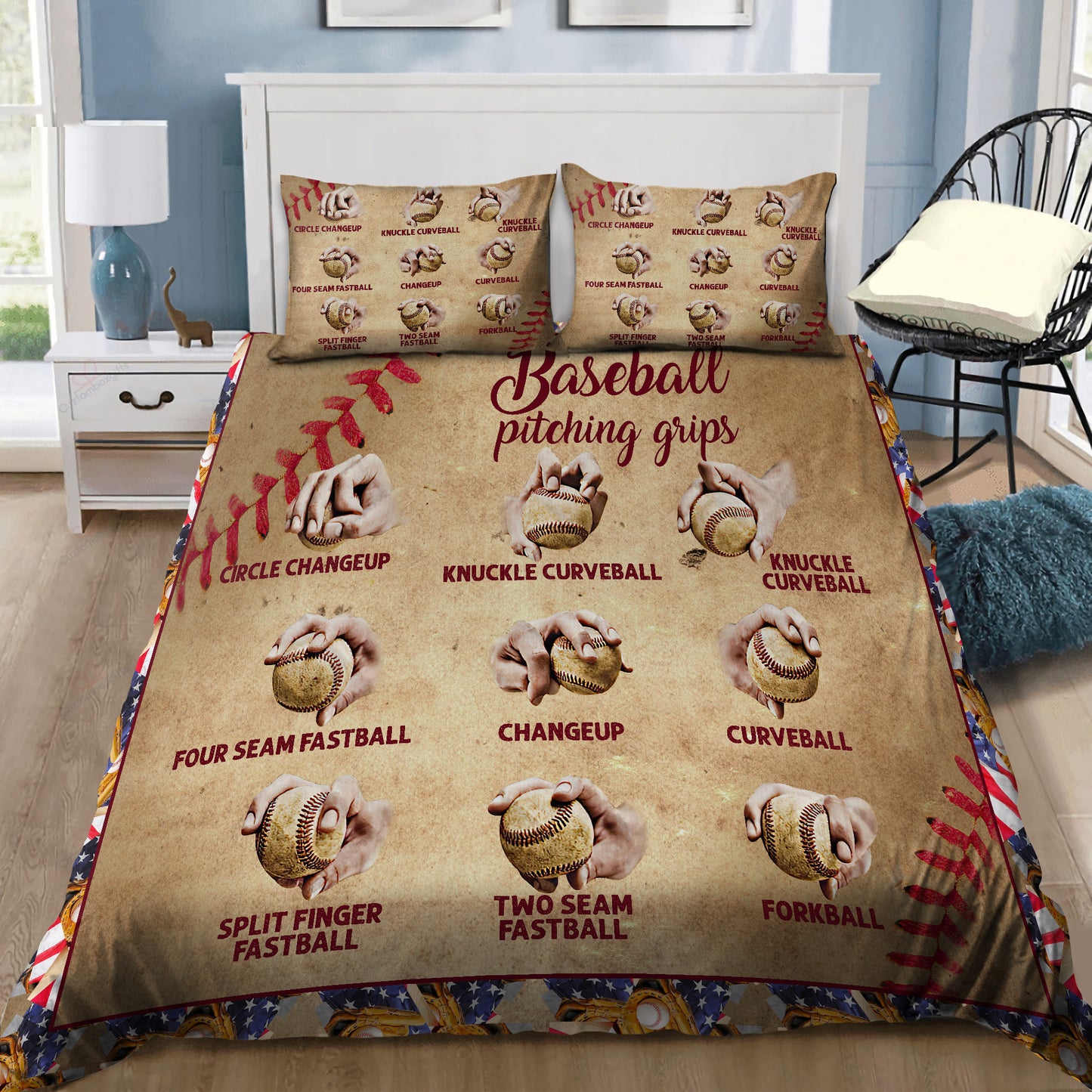 Baseball Playing Bedding Set MH1510202