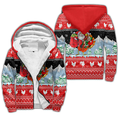 Xmas Turkey All Over Printed Unisex Deluxe Hoodie ML