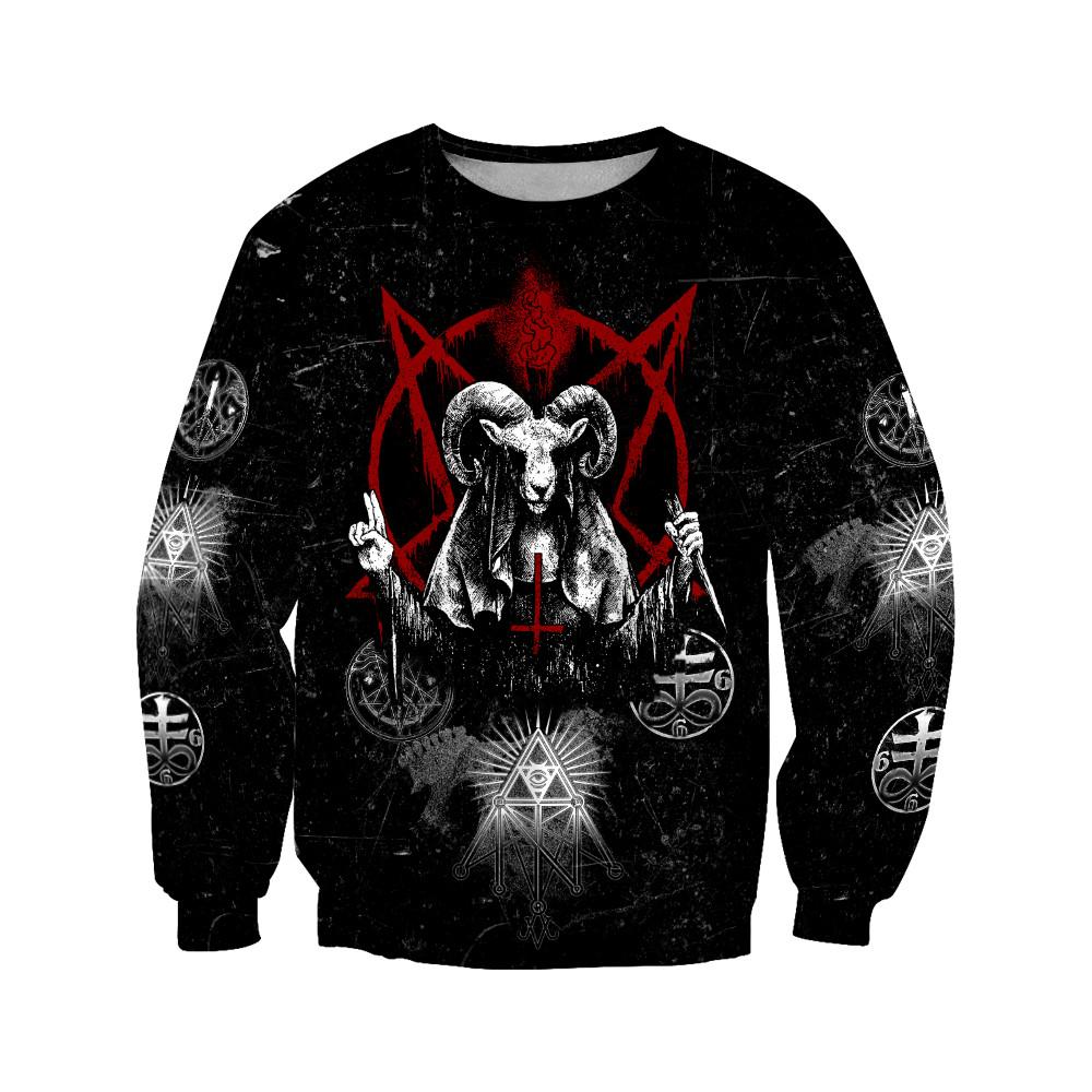 Dark Satanic 3D All Over Printed Combo Sweater + Sweatpant