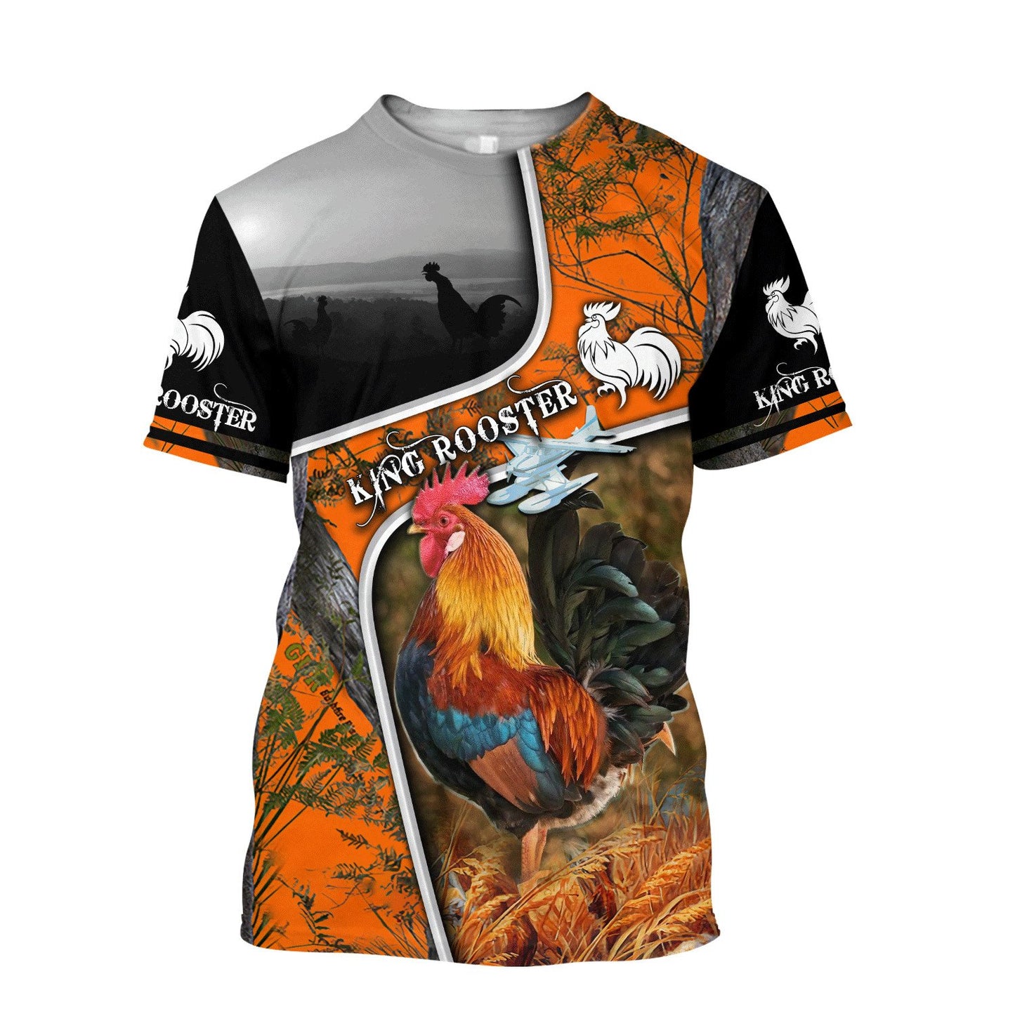 King Rooster All Over Printed Unisex Deluxe Hoodie ML