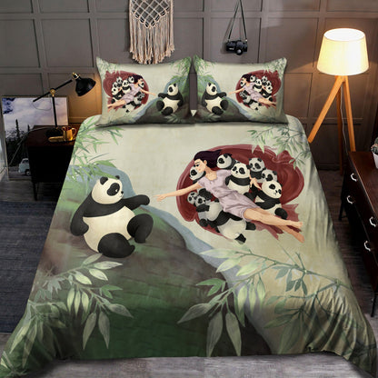 Cute Pandas Art Bedding Set NTN1019202ST