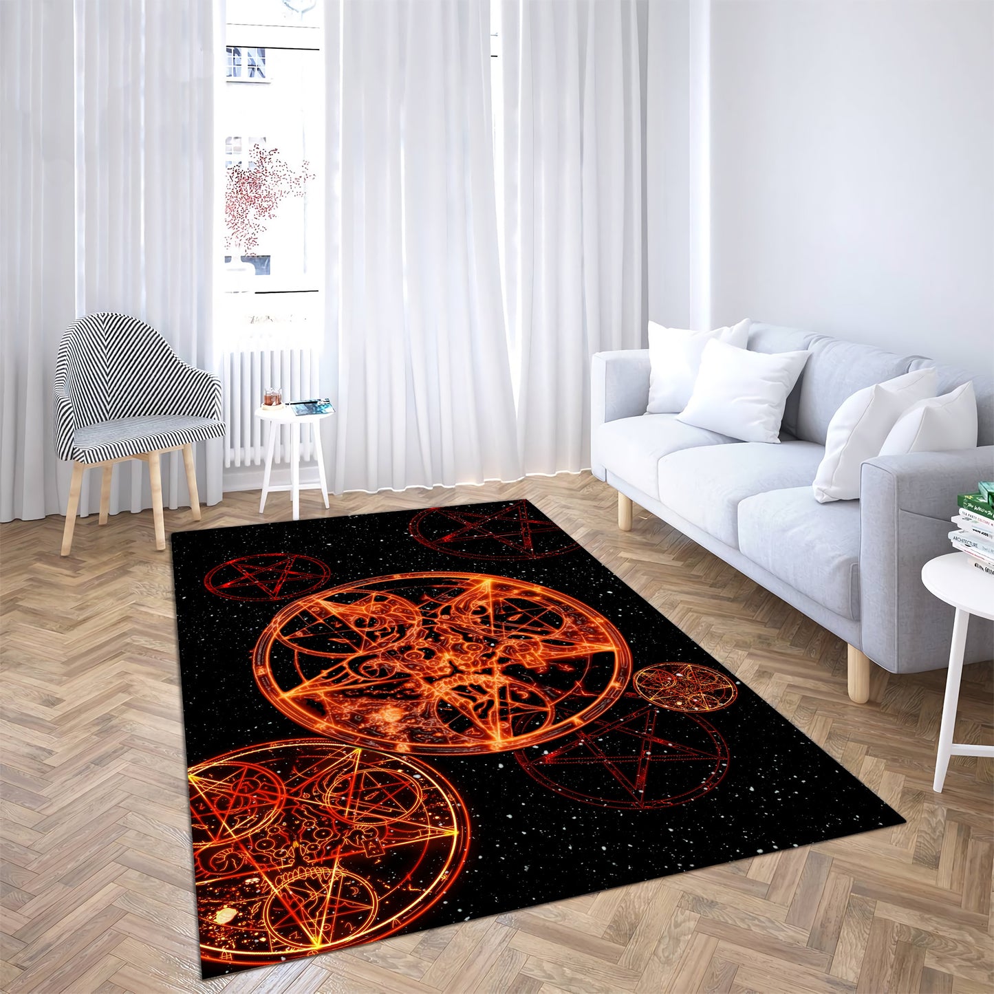 Satanic On Fire Premium Rug JJW20102002ST