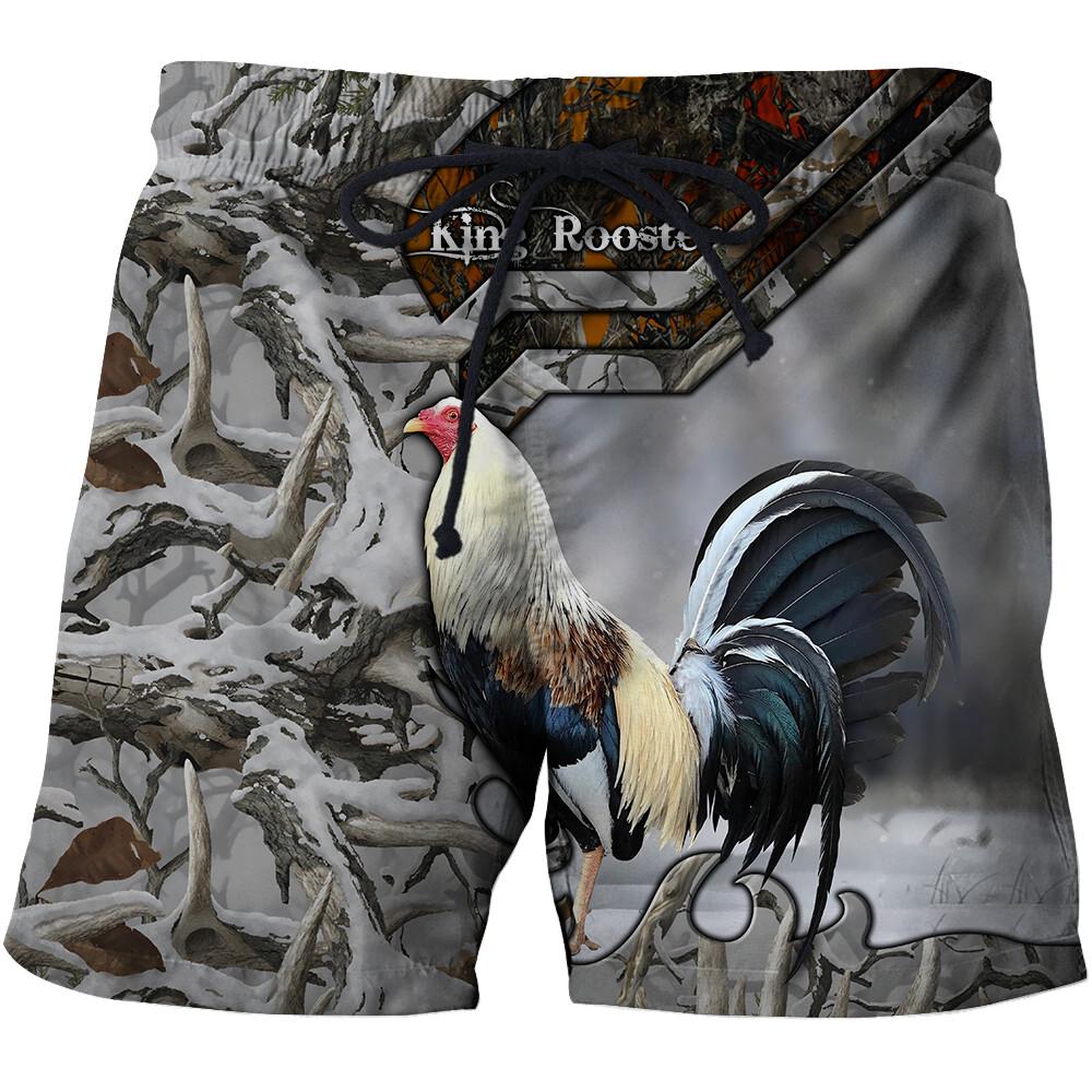 King Rooster Camo All Over Printed Unisex Deluxe Hoodie ML