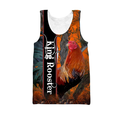 King Rooster Camo All Over Printed Unisex Deluxe Hoodie ML