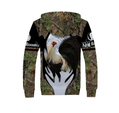 King Rooster Camo All Over Printed Unisex Deluxe Hoodie ML