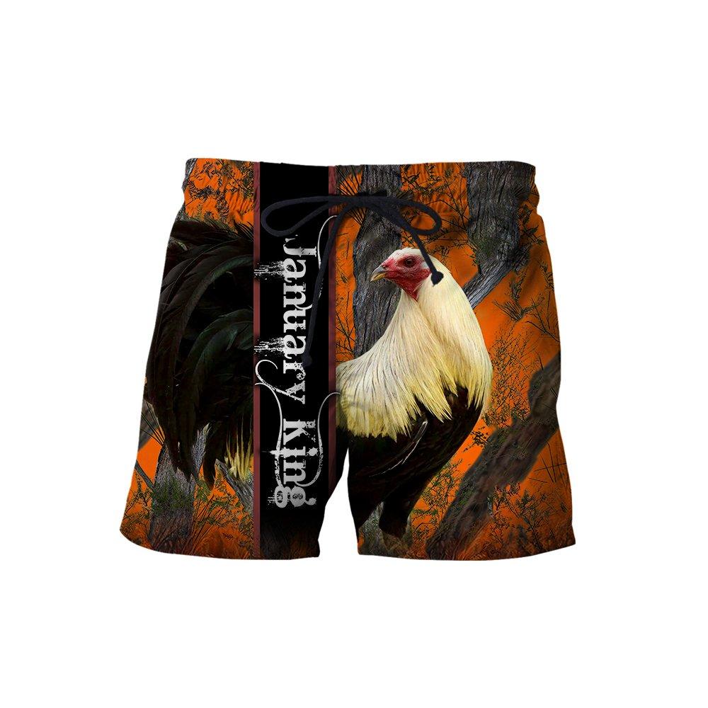 Premium January Rooster  3D Over Printed Unisex Shirts ML
