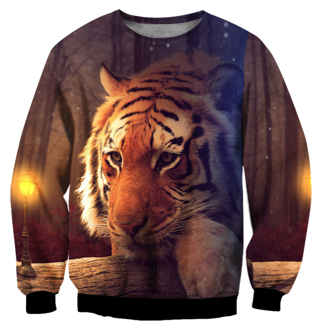 3D All Over Print Tiger Hoodie HVT06112001