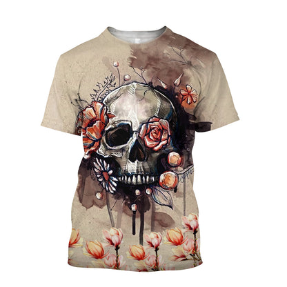 Skull And Flowers Art Hoodie For Men And Women TNA11062002