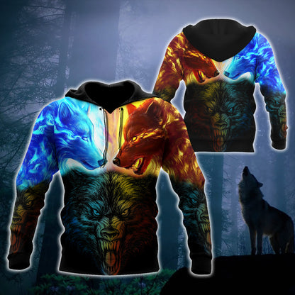 Couple Wolf Art Shirts For Men And Women MH12112003VH
