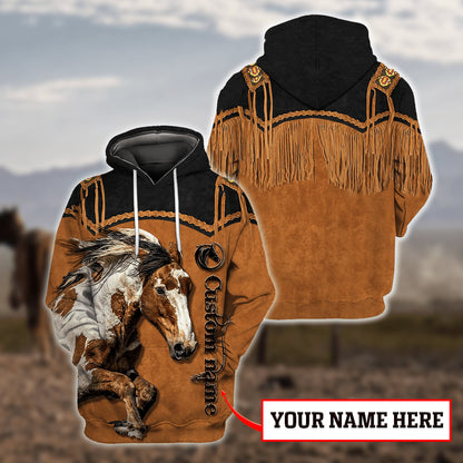 Personalized American Paint Horse Native American Cowboy 3D All Over Printed Unisex Shirts HHT19112004
