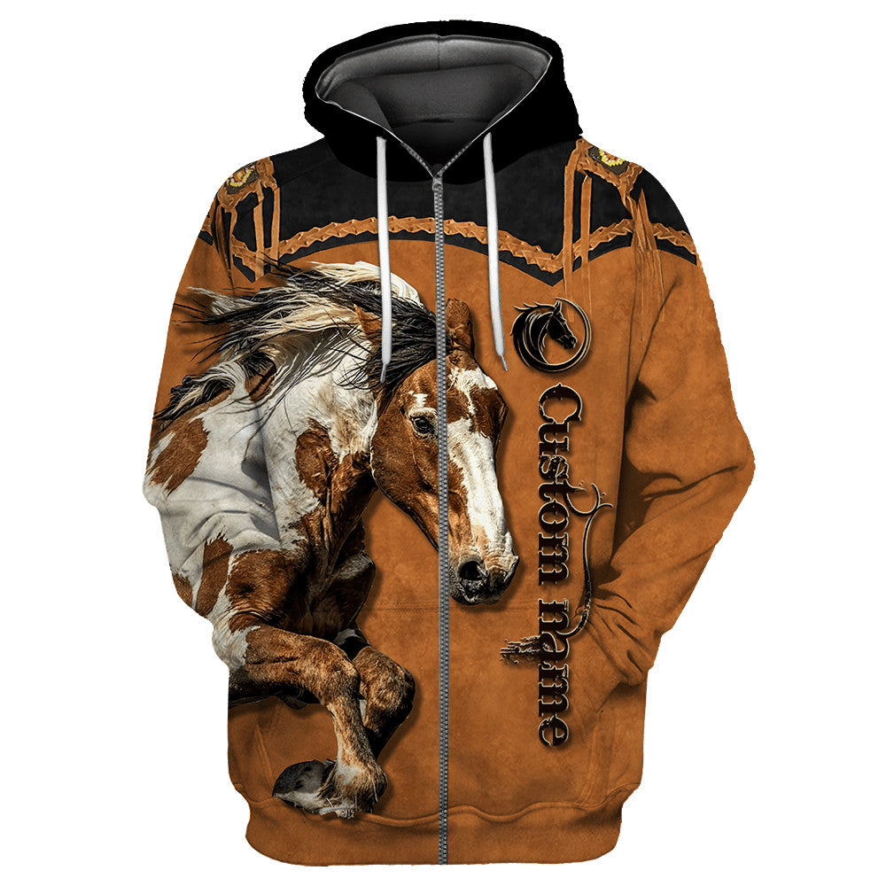 Personalized American Paint Horse Native American Cowboy 3D All Over Printed Unisex Shirts HHT19112004