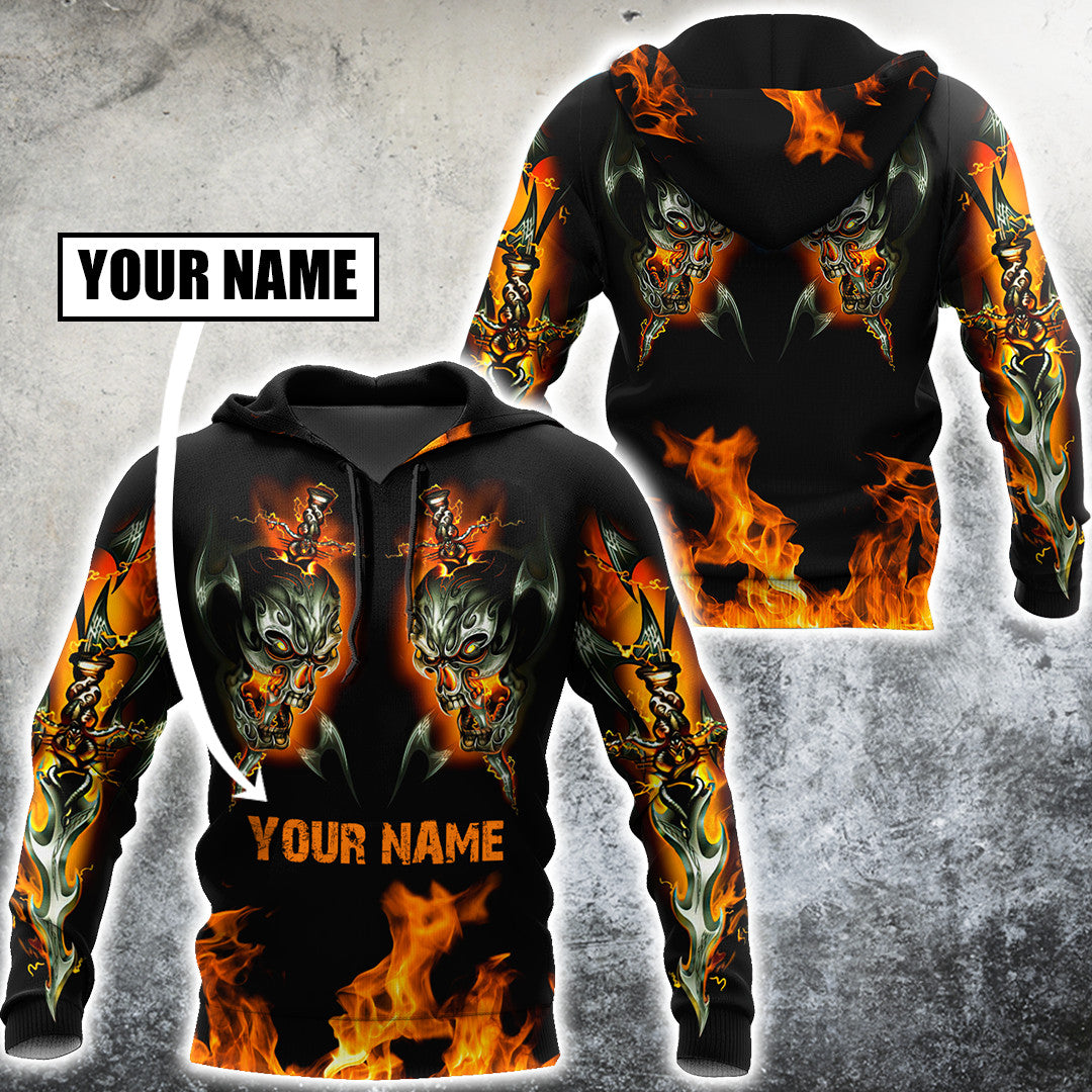 Customize Name Angry Skulls 3D All Over Printed For Men And Women Shirts DD02122007