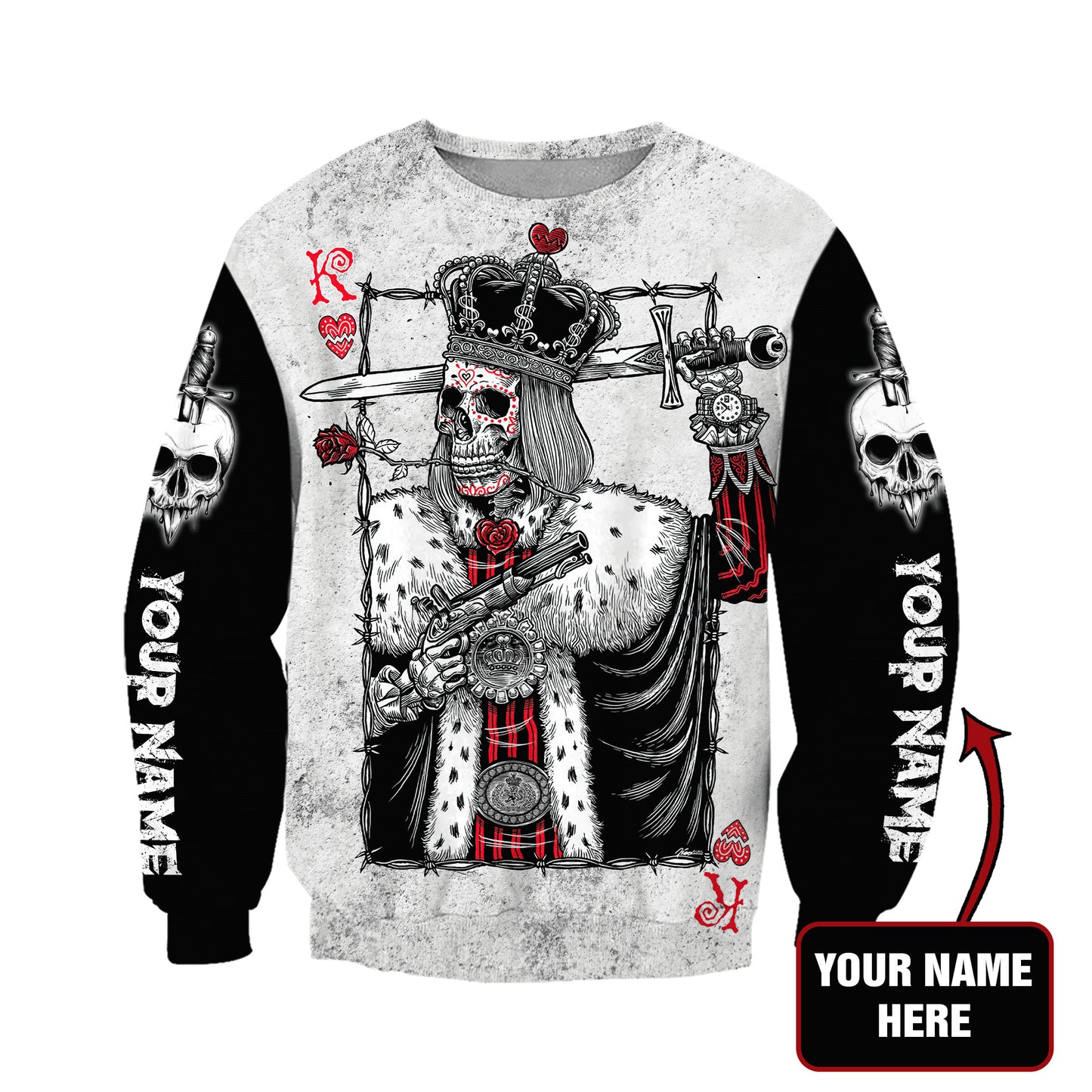 Customize Name King Skulls 3D All Over Printed For Men And Women Shirts AM122025