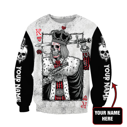 Customize Name King Skulls 3D All Over Printed For Men And Women Shirts AM122025
