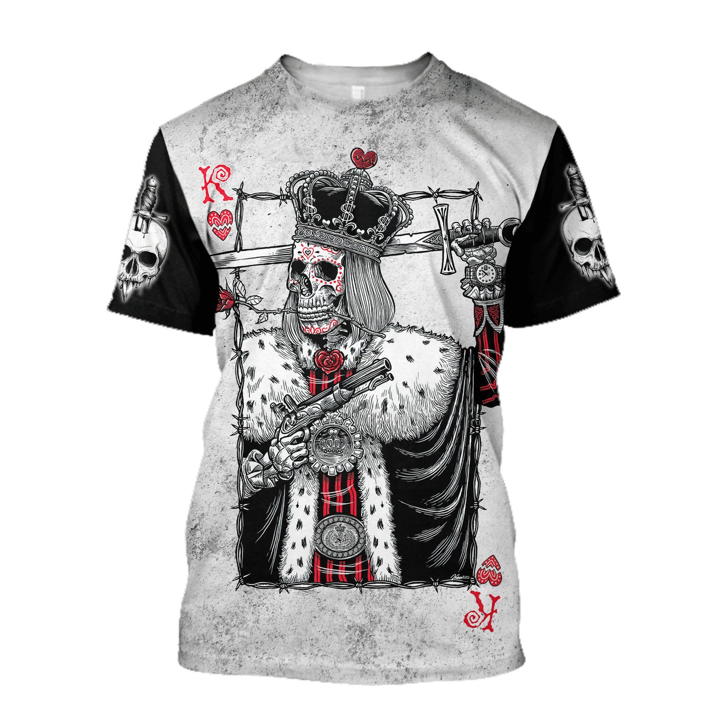 Customize Name King Skulls 3D All Over Printed For Men And Women Shirts AM122025