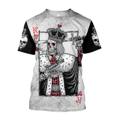 Customize Name King Skulls 3D All Over Printed For Men And Women Shirts AM122025
