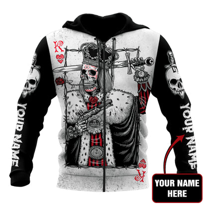 Customize Name King Skulls 3D All Over Printed For Men And Women Shirts AM122025