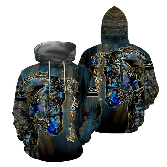 Premium American Quarter Horse Poseidon 3D All Over Printed Hoodie For Men And Women HHT04122002