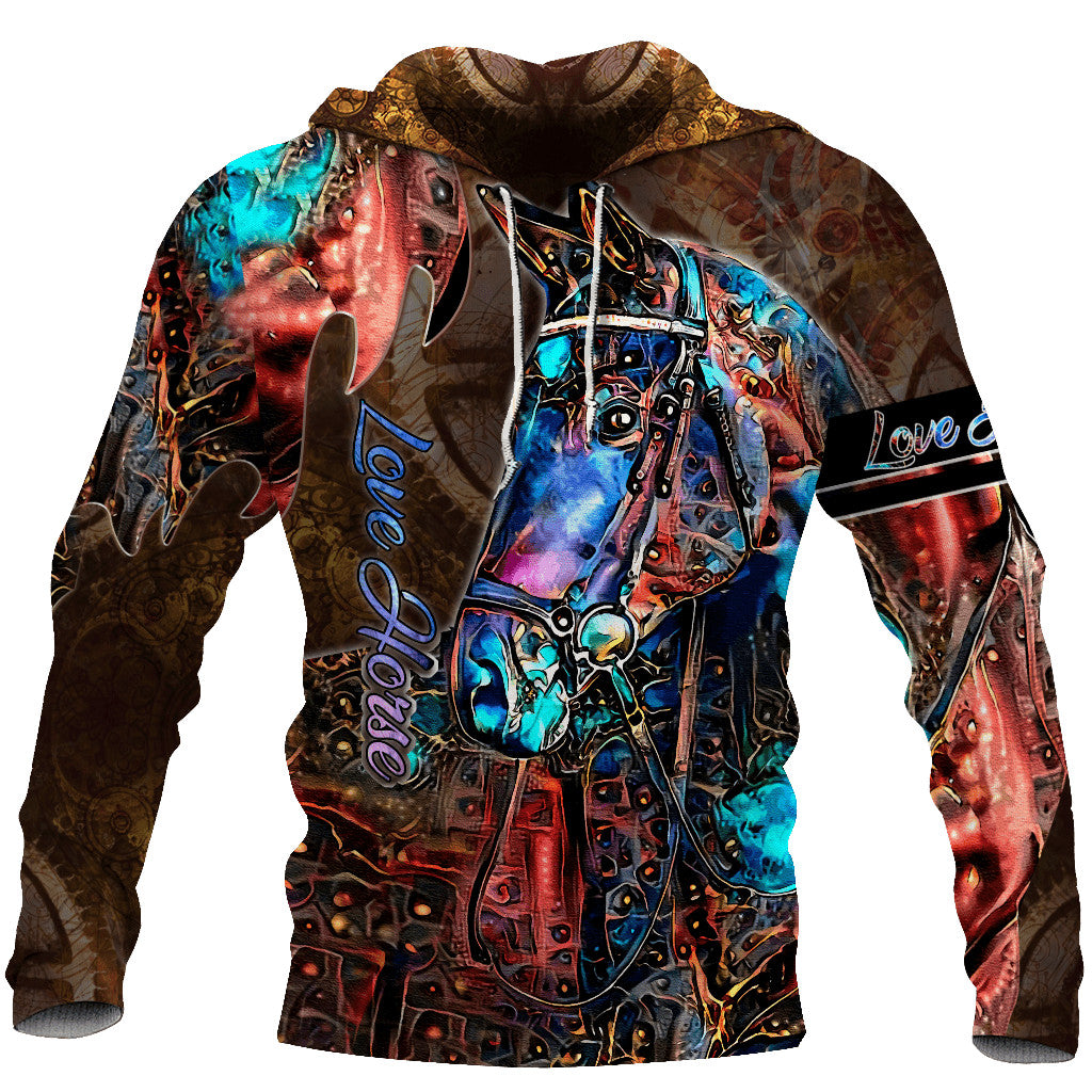 Premium Love Horse 3D All Over Printed Hoodie For Men And Women HHT05122007