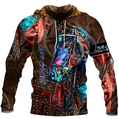 Premium Love Horse 3D All Over Printed Hoodie For Men And Women HHT05122007