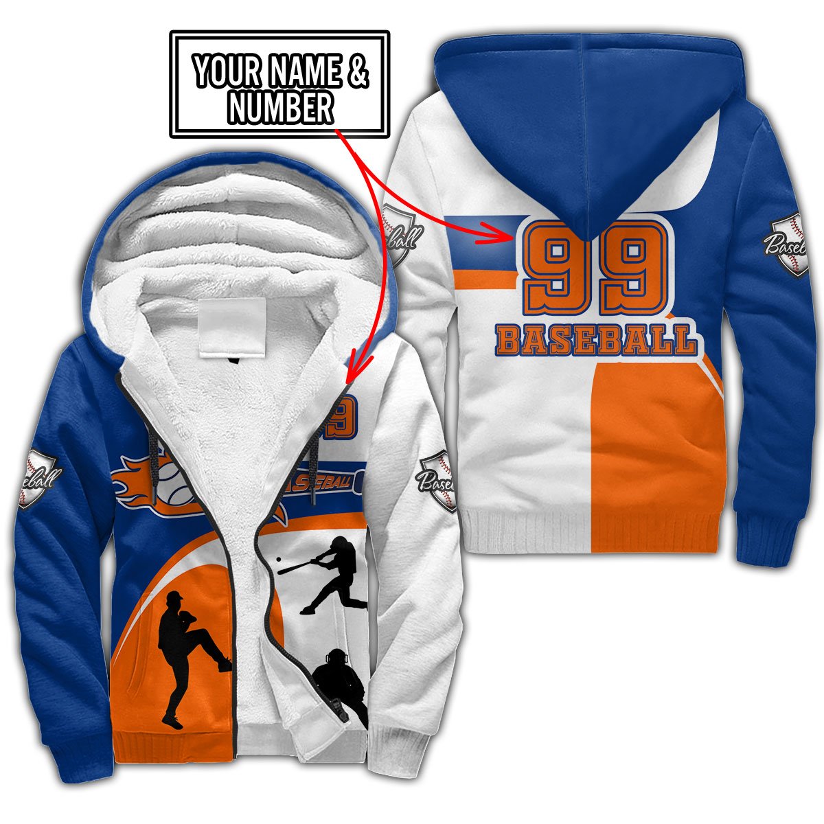 Customize Name & Number Baseball Hoodie Shirts For Men And Women NTN1210204HH