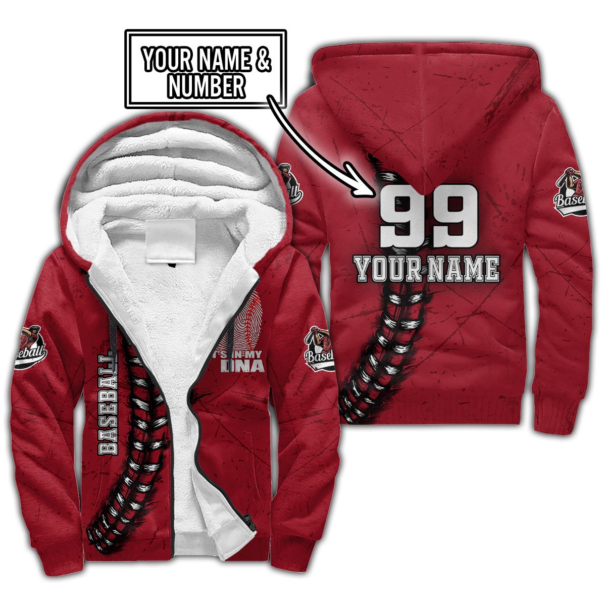 Customize Name & Number Baseball Hoodie Shirts For Men And Women NTN1211201HHVH