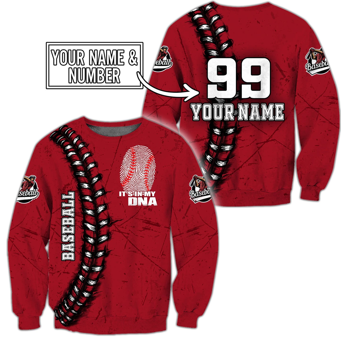 Customize Name & Number Baseball Hoodie Shirts For Men And Women NTN1211201HHVH