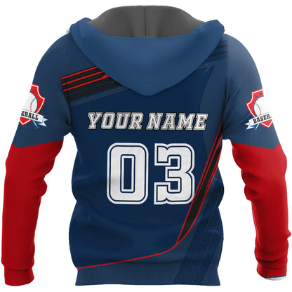 Customize Name & Number Baseball Hoodie Shirts For Men And Women DD1112202HH