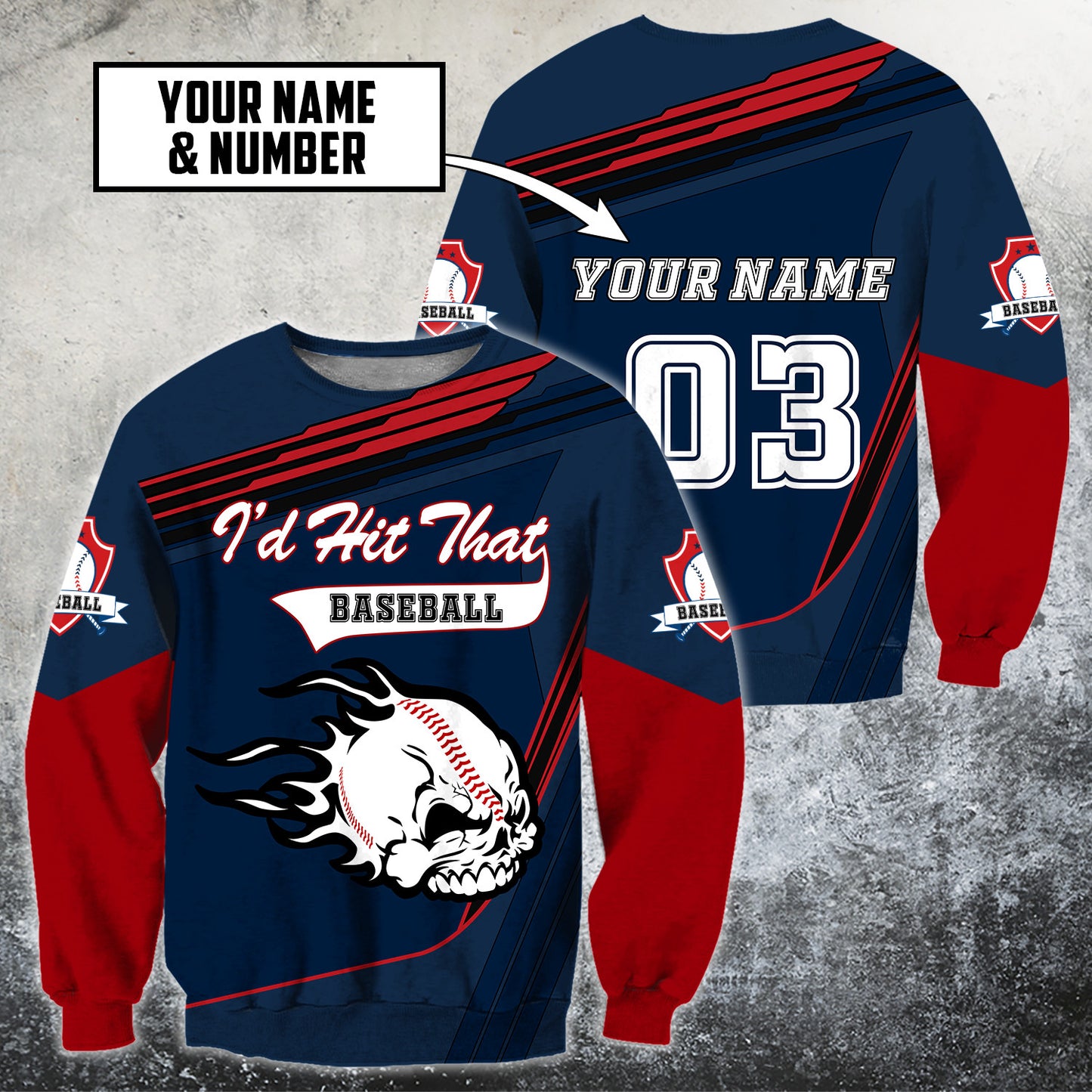 Customize Name & Number Baseball Hoodie Shirts For Men And Women DD1112202HH