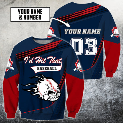 Customize Name & Number Baseball Hoodie Shirts For Men And Women DD1112202HH