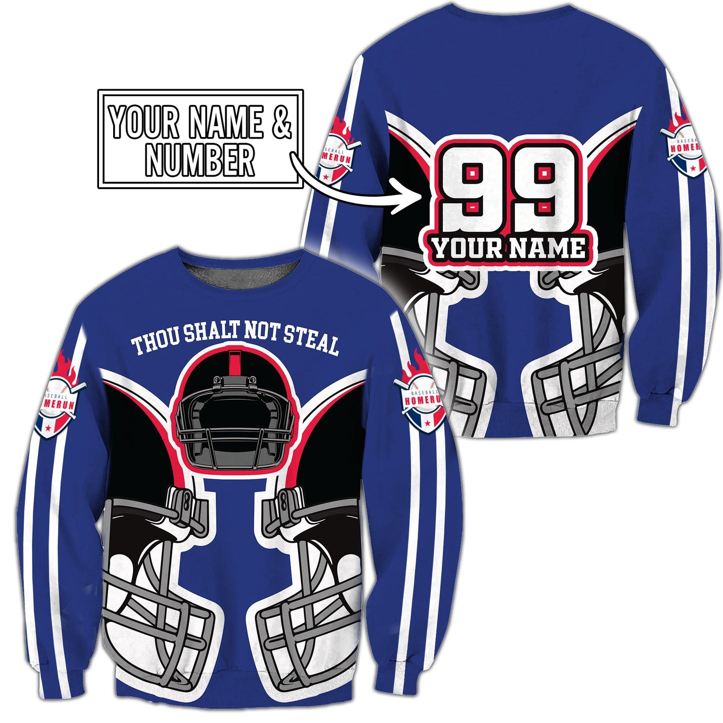 Customize Name & Number Baseball Hoodie Shirts For Men And Women NTN1211206HH