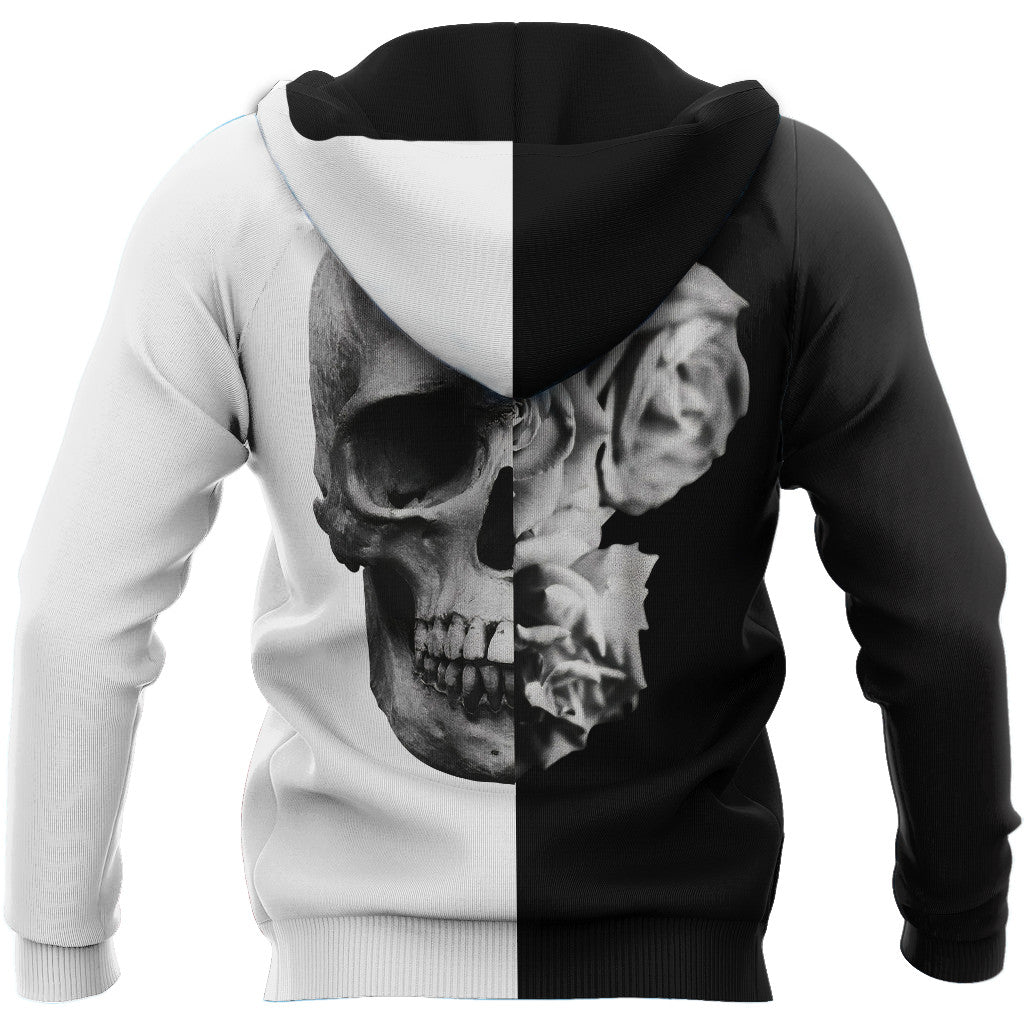 Black And White -Skull And Roses 3D All Over Printed Unisex Shirts TNA12172025