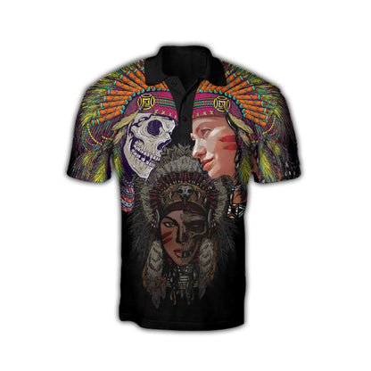 Native Girl And Skull Hoodie For Men And Women MH18122003HHJJ