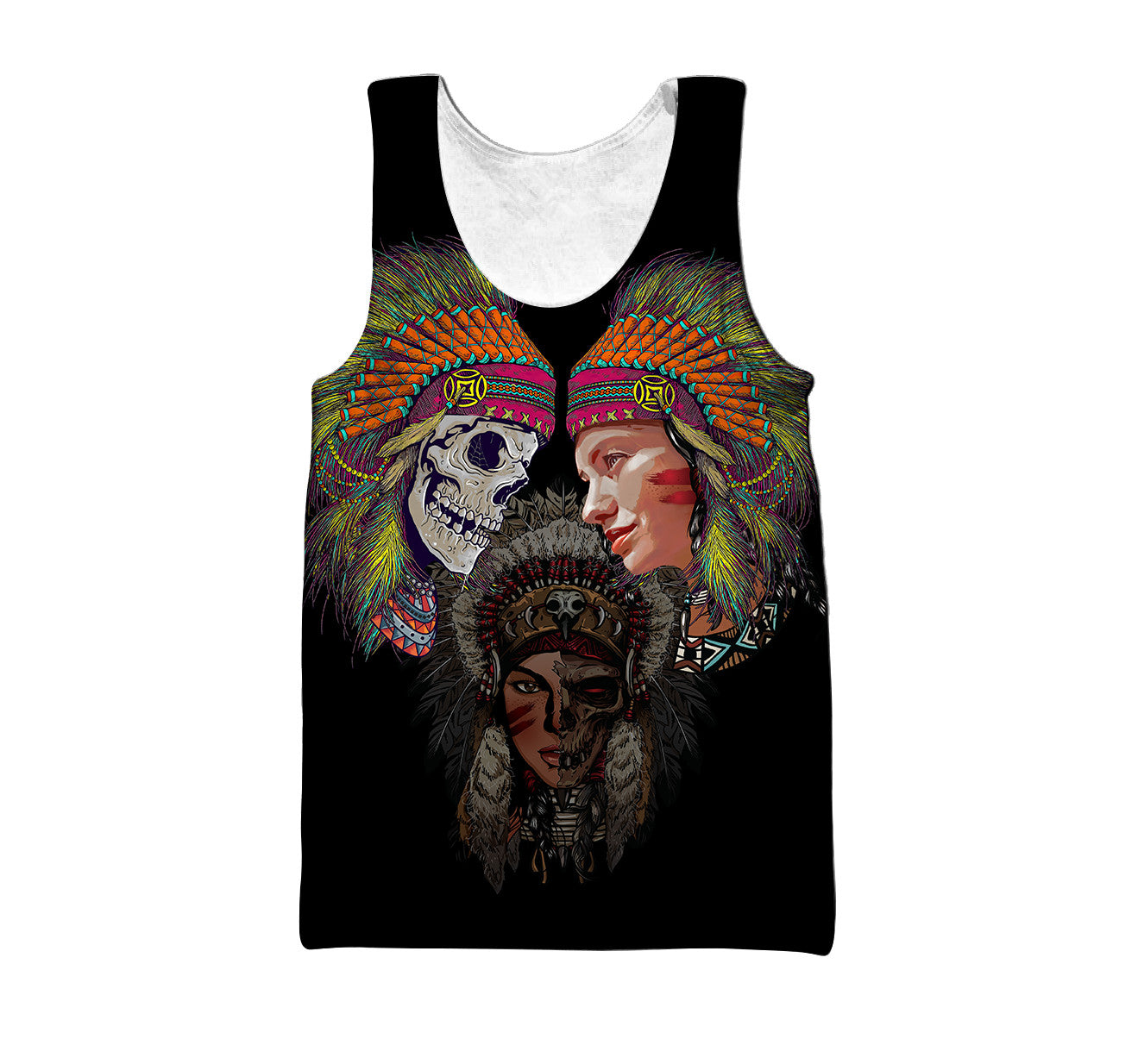 Native Girl And Skull Hoodie For Men And Women MH18122003HHJJ